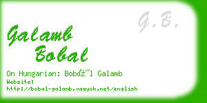 galamb bobal business card